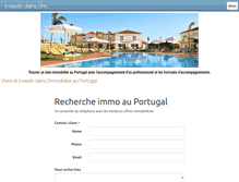 Tablet Screenshot of immobilier-portugal.net